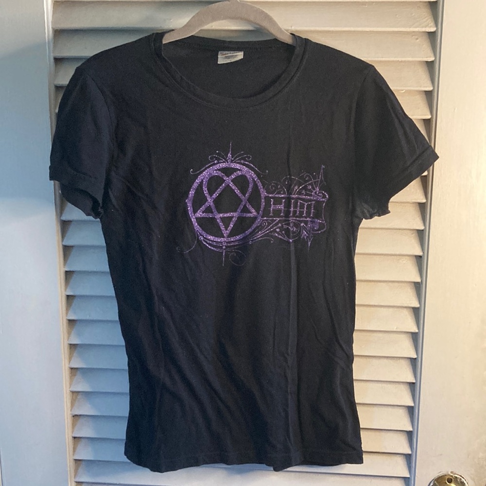 Bay Island - M black short sleeve vintage HIM t-shirt
